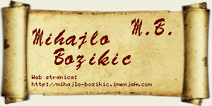 Mihajlo Božikić vizit kartica